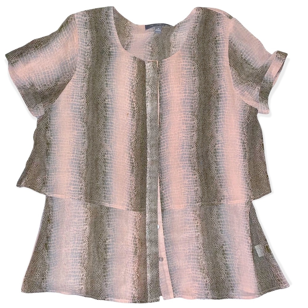 NY Collection Animal print Blouse Size Medium